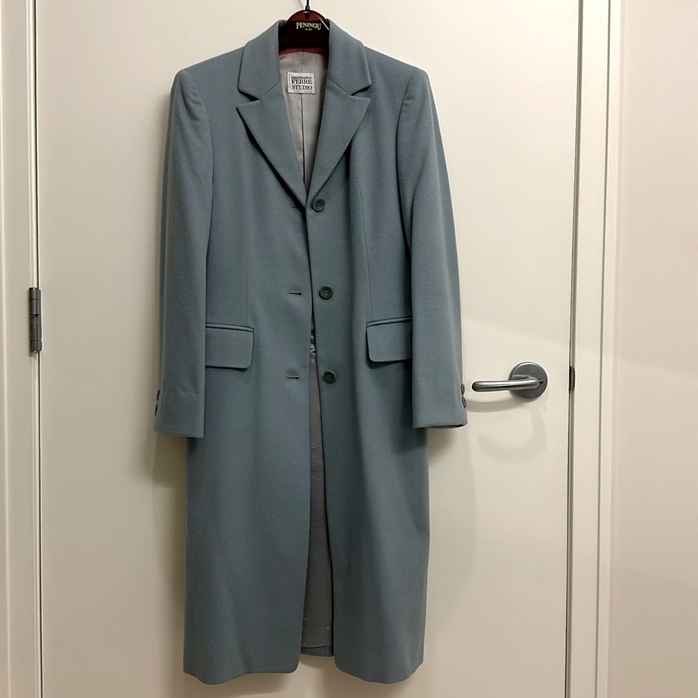Gianfranco Ferre Studio Wool Cashmere Long Coat